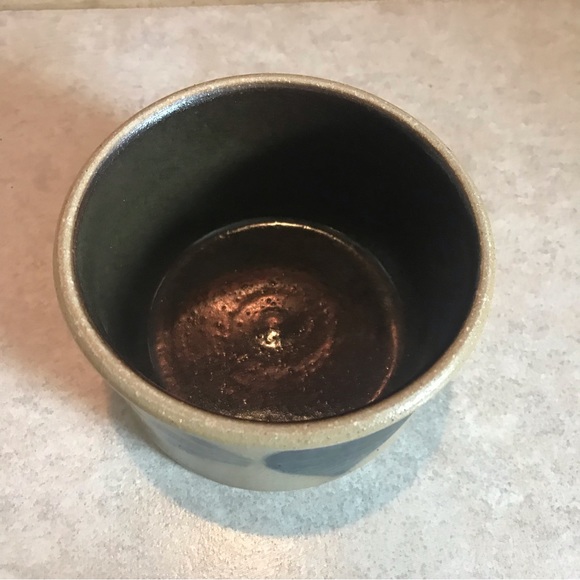 Conner Prairie Mini Ramekin Crock Pottery Blue Heart EUC Collectible Antique Fun - Picture 8 of 10